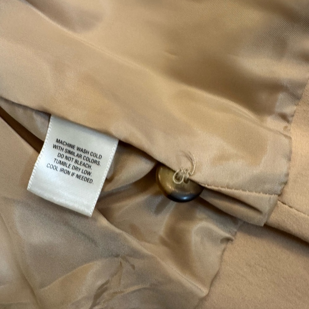 Apostrophe Tan Utility Jacket Women’s Size M Button Front Cotton Blend - Picture 10 of 10